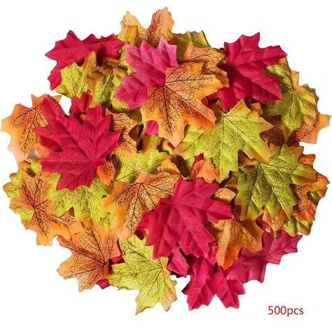 bag of fake autumn leaves|artificial fall leaves in bulk.